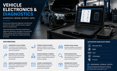Vehicle diagnostic equipment connected to a modern car